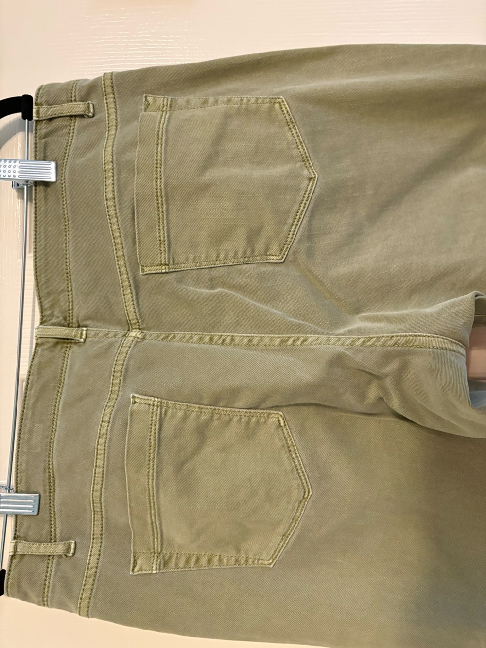 ✨ J. Jill Olive Cropped Denim Jeans Frayed Ankle Hem Size 12 ✨ - Picture 5 of 10